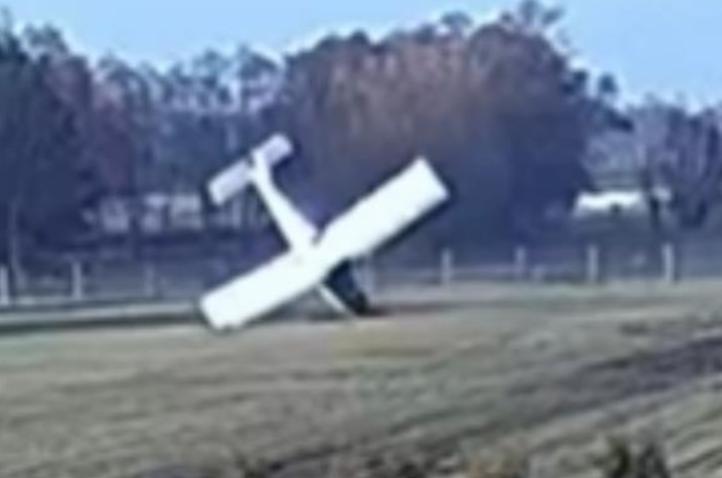 Wypadek samolotu Tecnam Echo w Milewie, fot. PKBWL