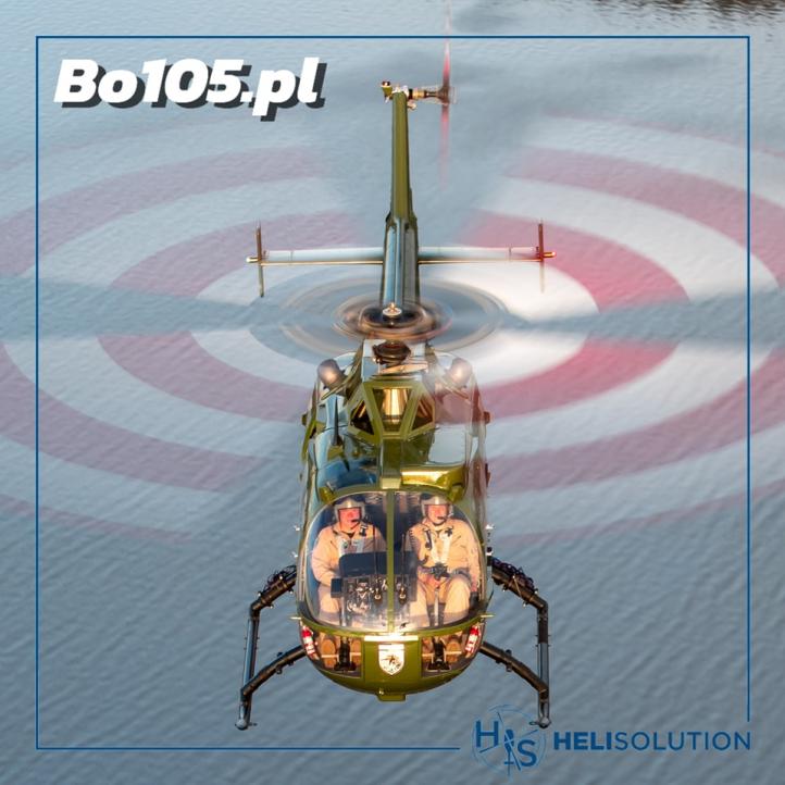 Śmigłowiec Bo 105 na JedlińSKY 2025 (fot. Leszek Jóźwik)
