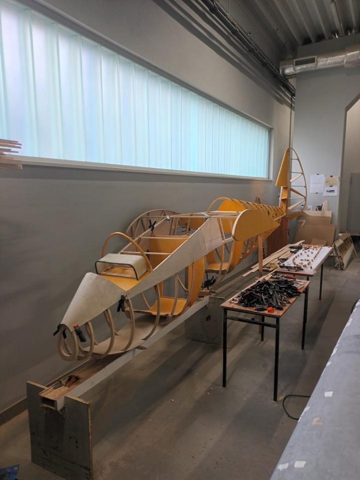 Budowa repliki szybowca Mewa, fot. Witold Nowak