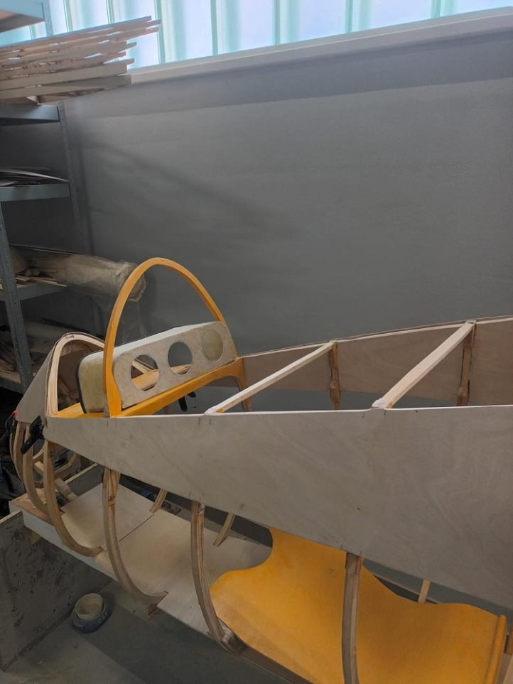 Budowa repliki szybowca Mewa, fot. Witold Nowak