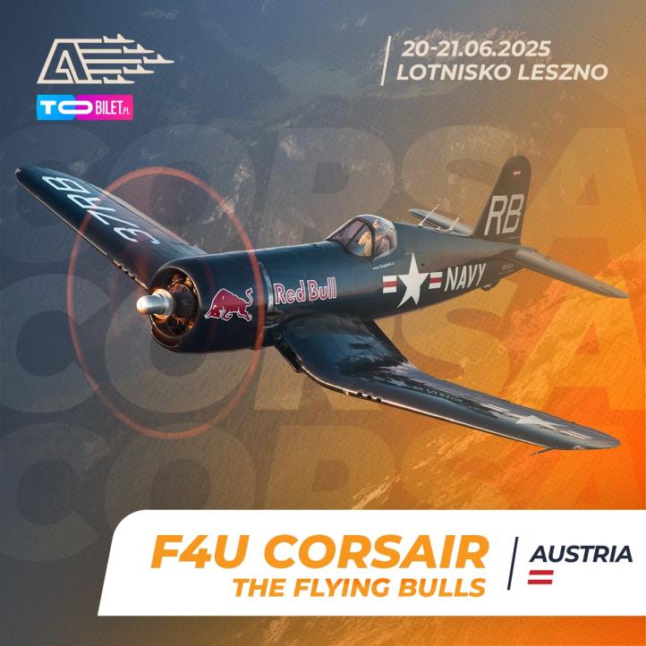 Chance Vought F4U-4 'Corsair' na Antidotum Airshow Leszno 2025 (fot. Antidotum Airshow Leszno)