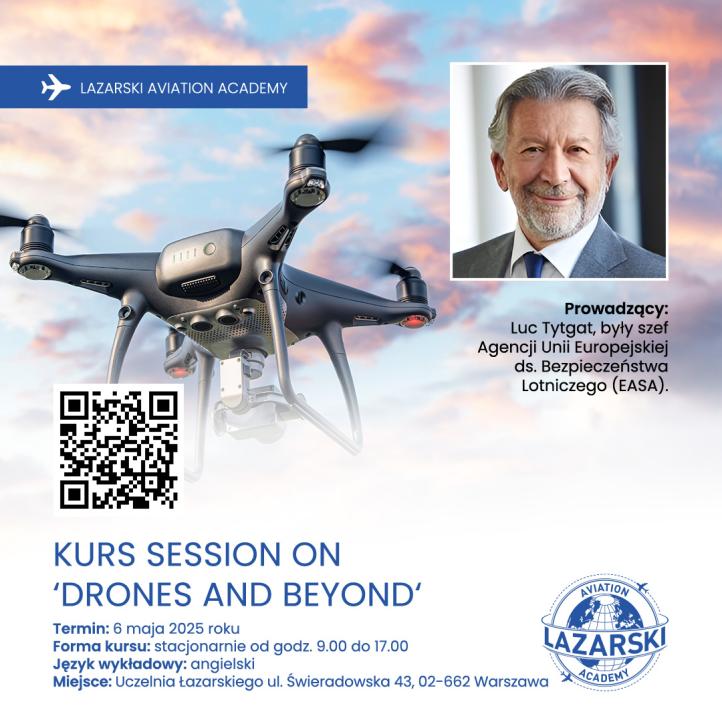 Drones and Beyond - szkolenie prowadzone przez Luca Tytgata (fot. Lazarski Aviation Academy)