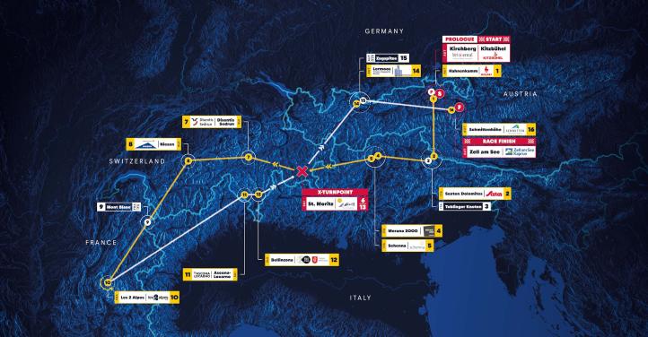 Trasa Red Bull X-Alps 2025 (fot. Red Bull X-Alps)