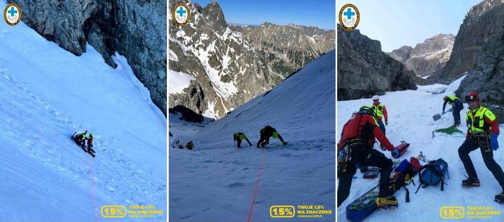 Akcje TOPR na Rysach (fot. G. Bargiel, K. Gołąb, TOPR)