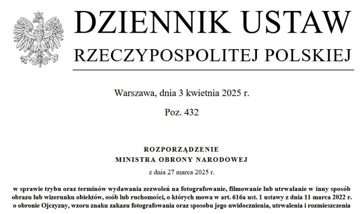 Dziennik Ustaw Rzeczpospolitej Polskiej z 3 kwietnia 2025