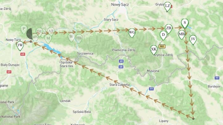 FAI Sailplane Grand Prix - trasa 26.05.2025 (fot. sgp.aero)