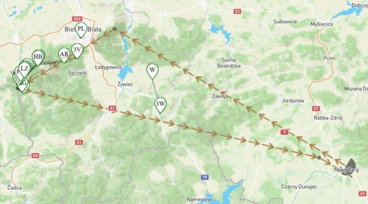 FAI Sailplane Grand Prix - trasa 27.05.2025 (fot. sgp.aero)