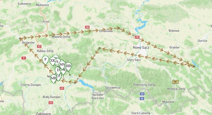 FAI Sailplane Grand Prix - trasa 28.05.2025 (fot. sgp.aero)