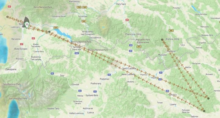 FAI Sailplane Grand Prix - trasa 30.05.2025 (fot. sgp.aero)