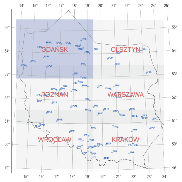 Mapa Polski ICAO - edycja 2025
