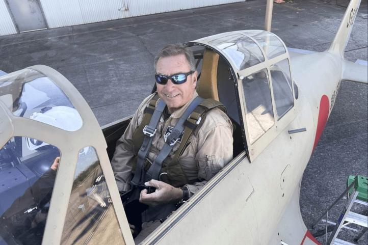 Mike Spalding, główny pilot muzeum za sterami Mitsubishi A6M3 Zero (fot. Military Aviation Museum)