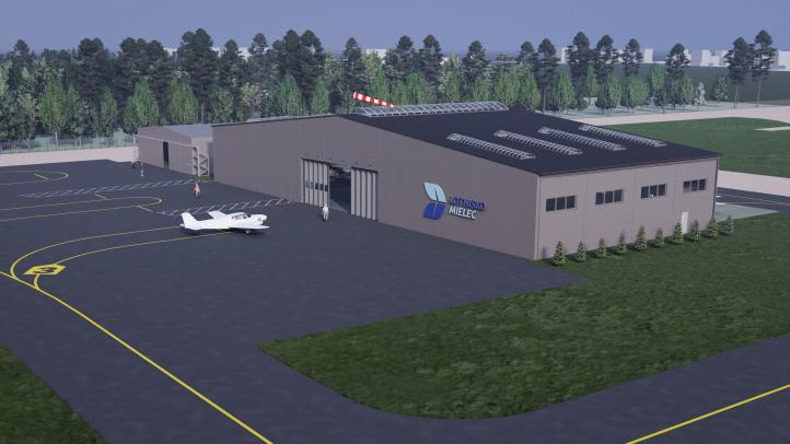 Nowy hangar na Lotnisku Mielec - wizualizacja (fot. Lotnisko Mielec)2