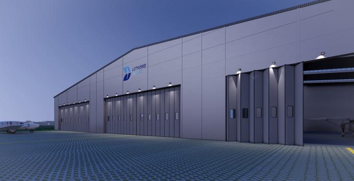 Nowy hangar na Lotnisku Mielec - wizualizacja (fot. Lotnisko Mielec)3