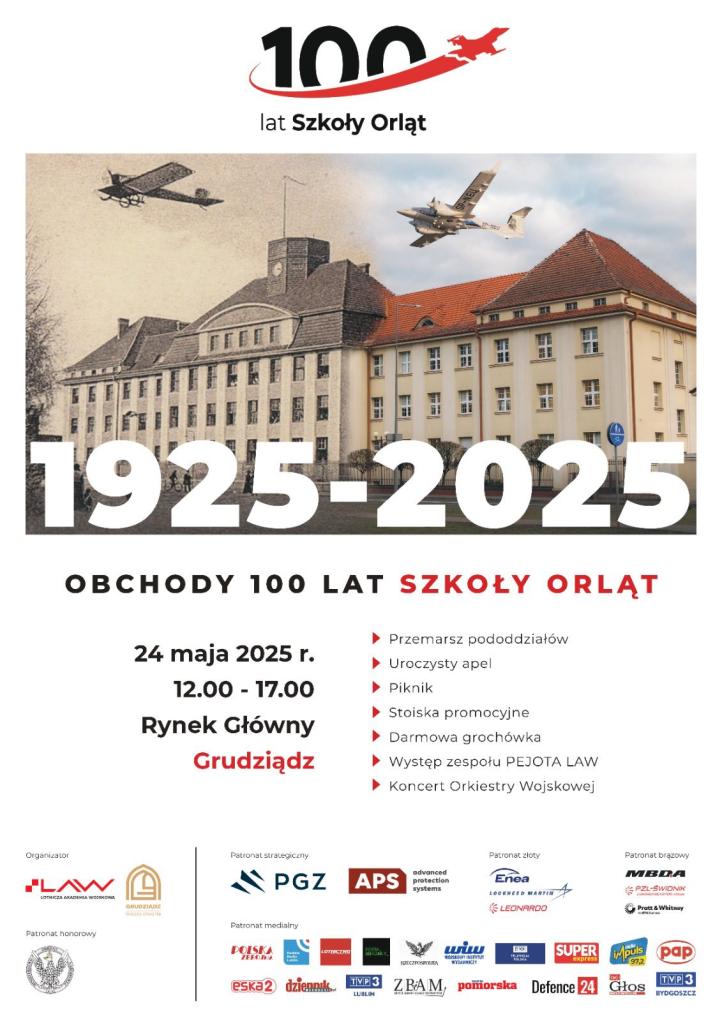 Obchody '100 lat Szkoły Orląt' w Grudziądzu - program (fot. Urząd Miejski w Grudziądzu)
