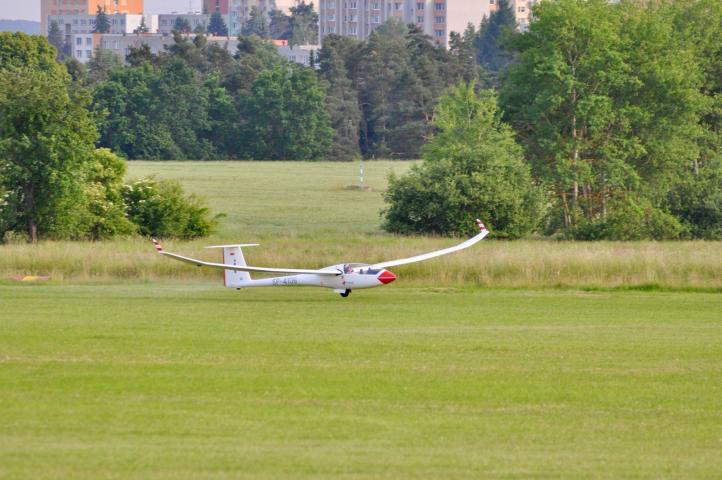 Łukasz Błaszczyk - dolot szybowcem Discus 2a (fot. Łukasz Błaszczyk, Facebook)