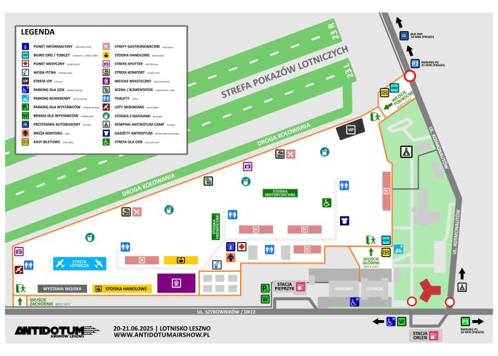 Antidotum Airshow Leszno - mapa lotniska (fot. Antidotum Airshow Leszno)