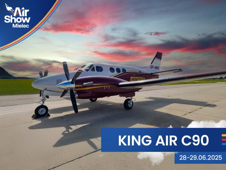 Beechcraft King Air C90 na Airshow Mielec 2025 (fot. Airshow Mielec 2025)