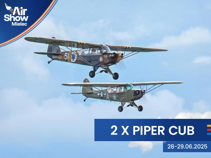 Dwa legendarne samoloty Piper Cub (fot. Airshow Mielec)