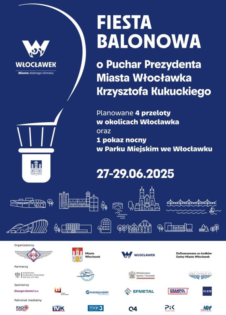 Fiesta Balonowa o Puchar Prezydenta Miasta Włocławek - plakat (fot. Aeroklub Włocławski)