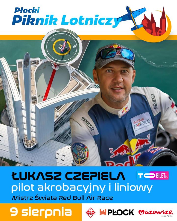 Łukasz Czepiela i Carbon Cub na Płockim Pikniku Lotniczym (fot. Aeroklub Ziemi Mazowieckiej)