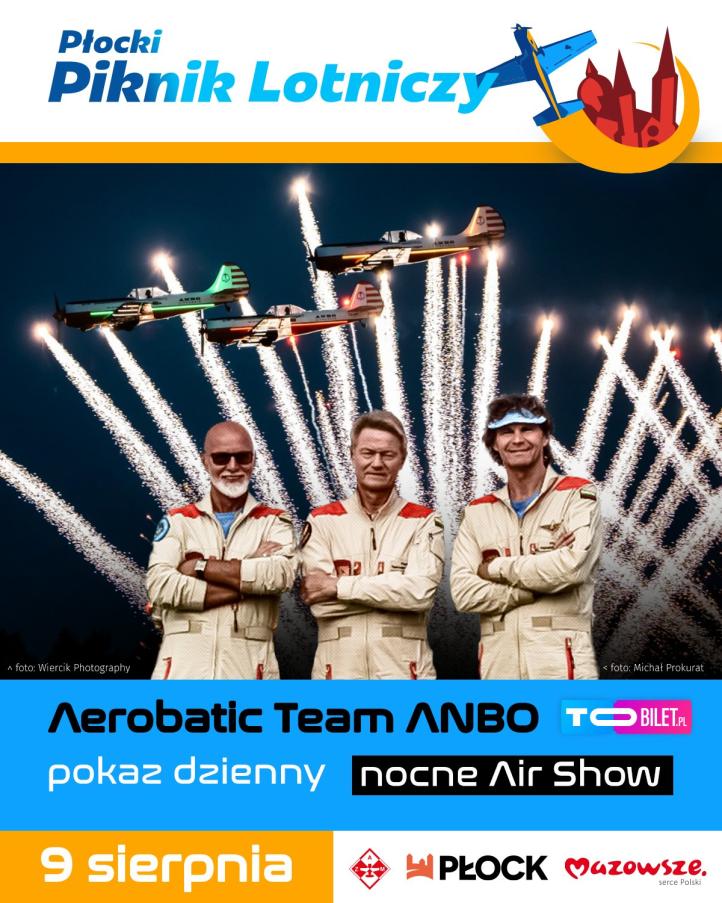 Aerobatic Team ANBO na Płockim Pikniku Lotniczym (fot. Aeroklub Ziemi Mazowieckiej)