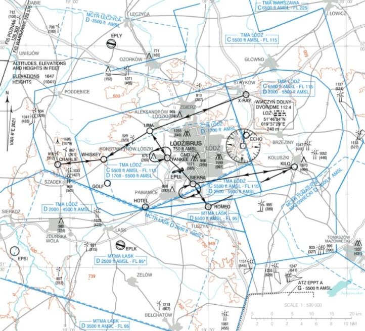 Konsultacje społeczne reorganizacji siatki punktów i tras VFR w okolicach lotniska EPLL oraz powiększenia CTR i TMA Łódź na południe od lotniska Konsultacje społeczne reorganizacji siatki punktów i tras VFR w okolicach lotniska EPLL oraz powiększenia CTR i TMA Łódź na południe od lotniska