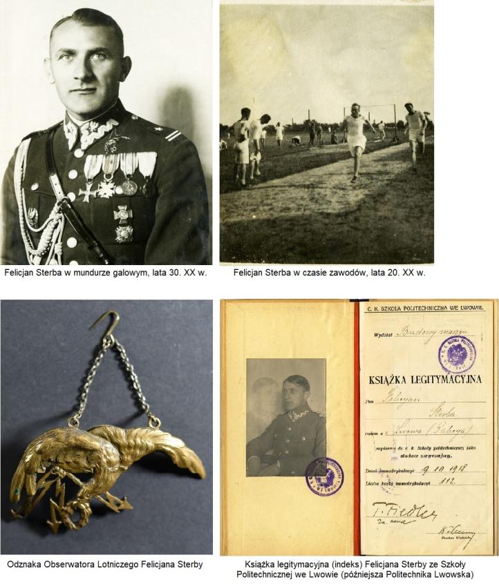 Pamiątki po Felicjanie Sterbie w Muzeum Lotnictwa Polskiego w Krakowie (fot. Muzeum Lotnictwa Polskiego)