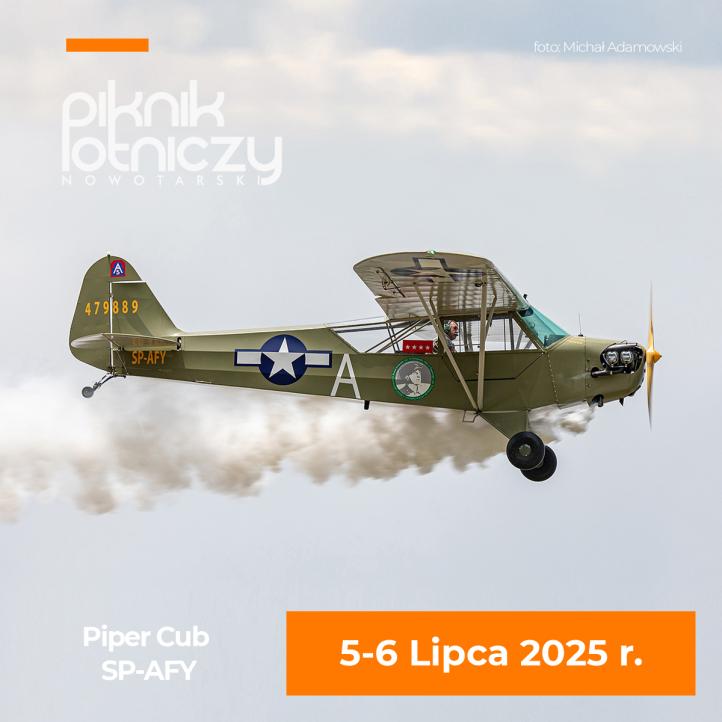 Piper Cub (SP-AFY) na Nowotarskim Pikniku Lotniczym (fot. Aeroklub Nowy Targ) Piper Cub (SP-AFY) na Nowotarskim Pikniku Lotniczym (fot. Aeroklub Nowy Targ)