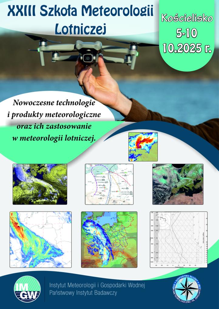 Plakat XXIII edycja Szkoły Meteorologii Lotniczej