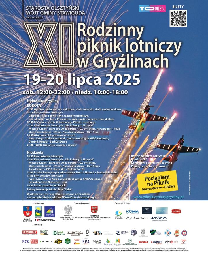 XI Rodzinny Piknik Lotniczy w Gryźlinach - program (fot. pikniklotniczygryzliny.pl)