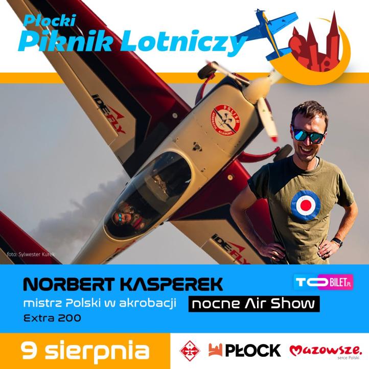 Extra 200 i Norbert Kasperek na Płockim Pikniku Lotniczym (fot. Sylwester Kurek) Extra 200 i Norbert Kasperek na Płockim Pikniku Lotniczym (fot. Sylwester Kurek)