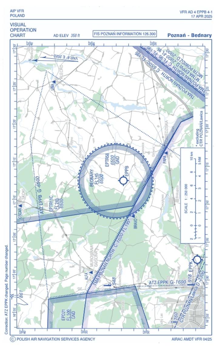 Lotnisko Poznań Bednary_źródło_eAIP VFR Lotnisko Poznań Bednary_źródło_eAIP VFR