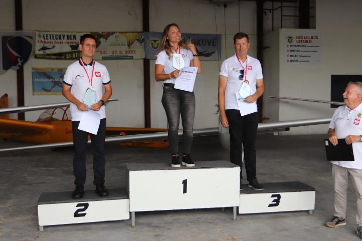 Mistrzostwa Polski w akrobacji szybowcowej - podium w klasie Advanced (fot. Aeroklub Jindřichův Hradec, Facebook)