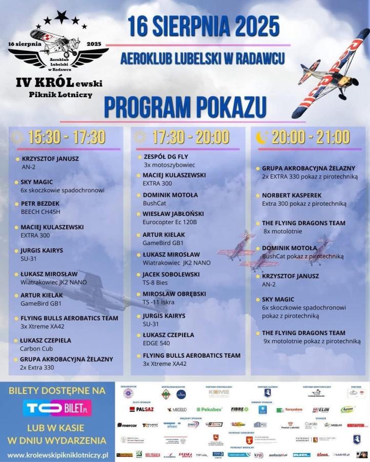 Program Królewski Piknik Lotniczy Program Królewski Piknik Lotniczy