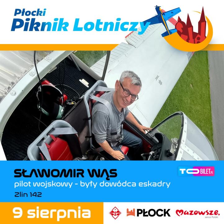 Zlin 142 i Sławomir Wąs na Płockim Pikniku Lotniczym (fot. Aeroklub Ziemi Mazowieckiej) Zlin 142 i Sławomir Wąs na Płockim Pikniku Lotniczym (fot. Aeroklub Ziemi Mazowieckiej)