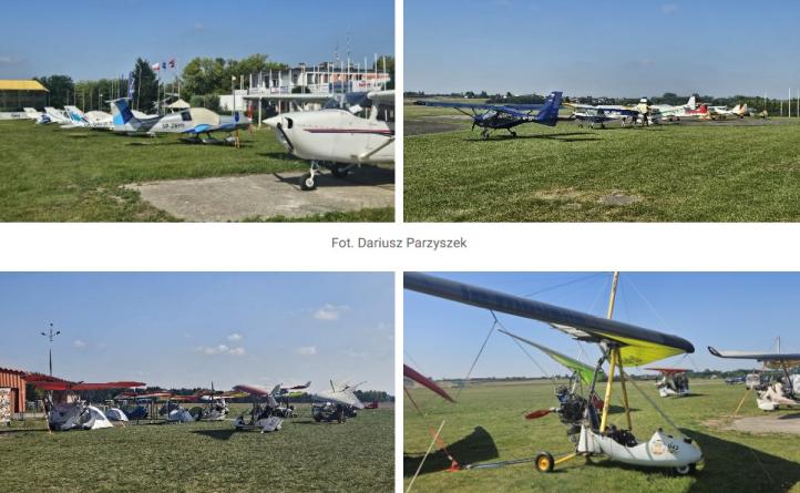 Zlot Pilotów UL Włocławek 2025 - maszyny na lotnisku (fot. Dariusz Parzyszek)