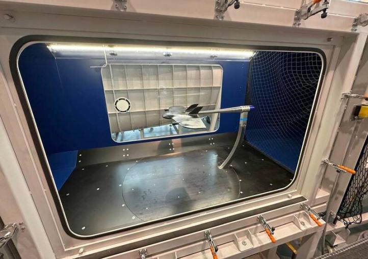 Bezzałogowy transportowy statek powietrzny SkyRes - testy w tunelu (fot. Politechnika Wrocławska)