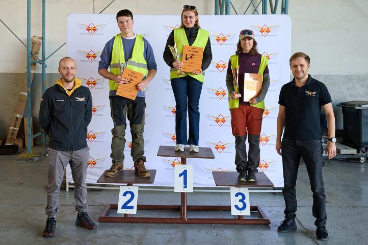 Zawody na celność lądowania w Aeroklubie Krakowskim - podium szybowcowe (fot. Jarosław Ankowski 'FOTODRONOWO')