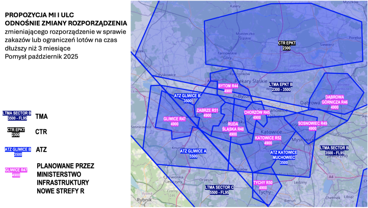 Strefy R na Śląsku propozycja MI (20251020) zmieniająca rozporządzenie o ograniczeniach na okres dłuższy niż 3 miesiące