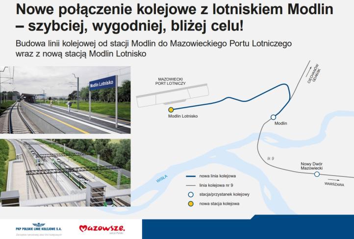 Nowe połączenie z lotniskiem Warszawa-Modlin (fot. UM Województwa Mazowieckiego) Nowe połączenie z lotniskiem Warszawa-Modlin (fot. UM Województwa Mazowieckiego)