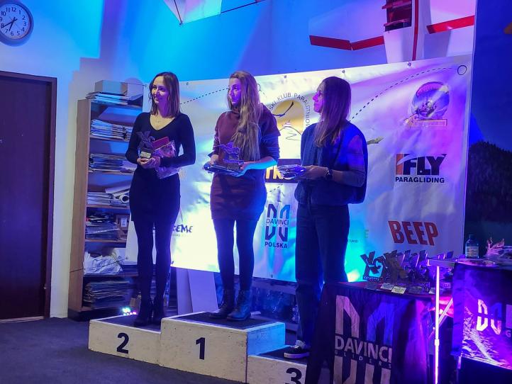 Karkonosze XC 2025 - podium Panie (fot. Karkonoski Klub Paralotniowy)