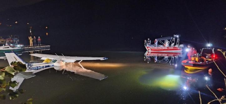 Wodowanie Cessny 172N na Jeziorze Międzybrodzkim_raport wstępny PKBWL