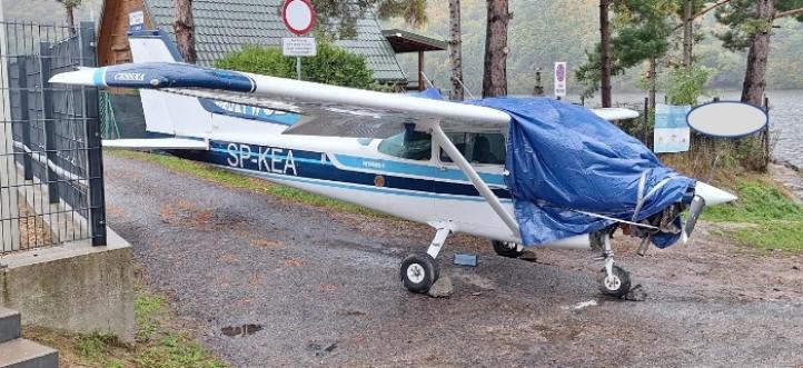 Wodowanie Cessny 172N na Jeziorze Międzybrodzkim_raport wstępny PKBWL