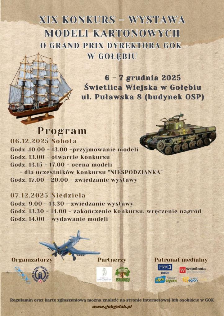 XIX Ogólnopolski Konkurs Modeli Kartonowych o Grand Prix Dyrektora GOK w Gołębiu (fot. Gminny Ośrodek Kultury w Gołębiu)