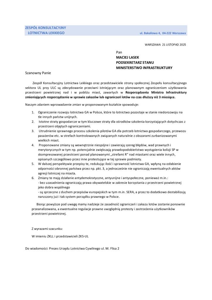 ZESPÓŁ KONSULTACYJNY LOTNICTWA LEKKIEGO-Strefy-R