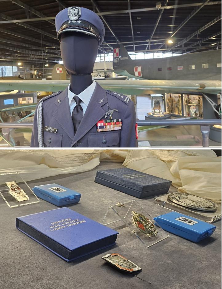 Mundury i odznaczenia wybitnych absolwentów (fot. Muzeum Lotnictwa Polskiego)
