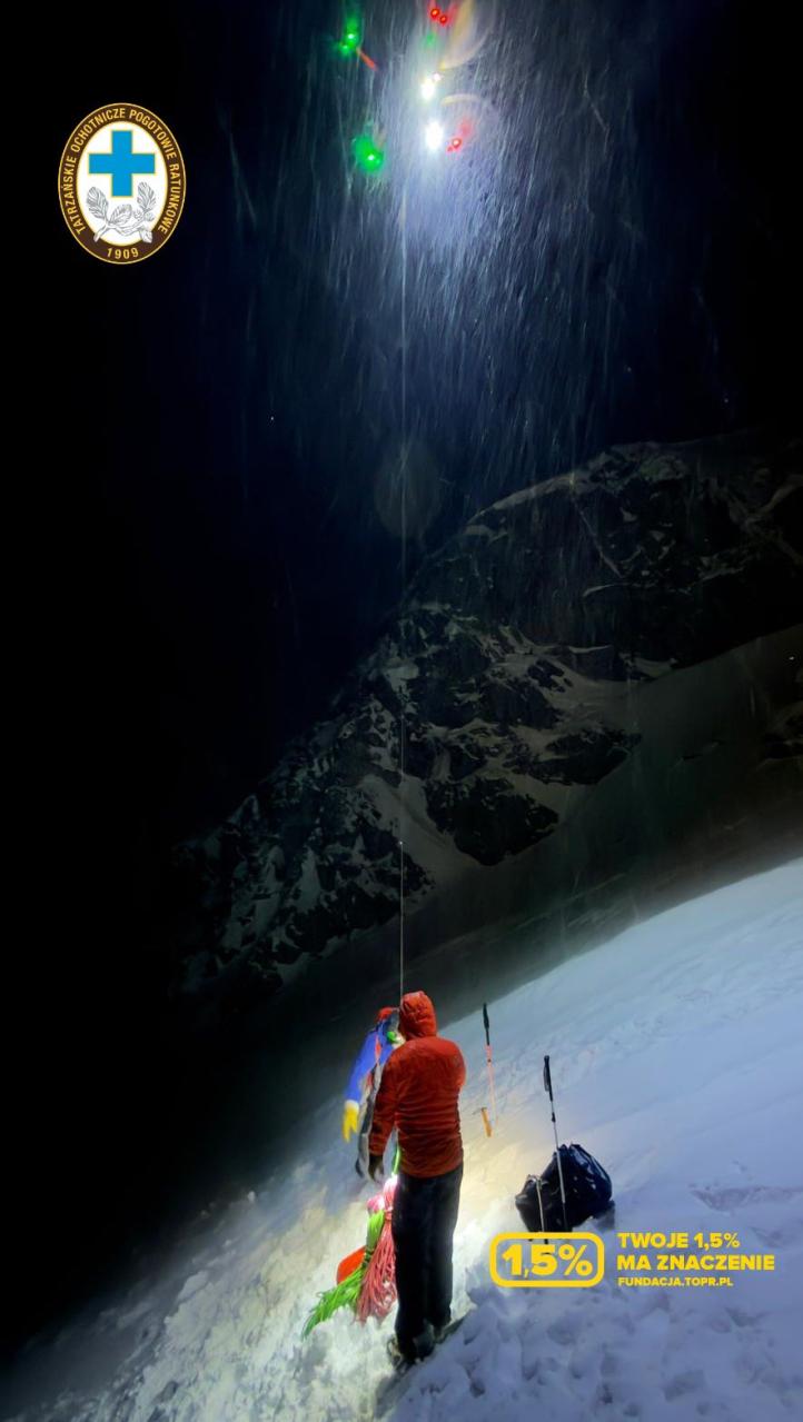 Akcja ratownicza TOPR z udziałem drona (fot. T.Florek, TOPR)