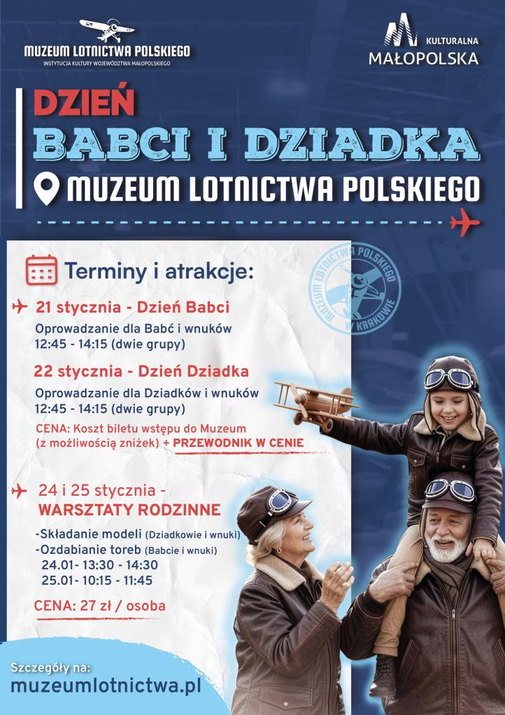 Dzien Babci i Dziadka w Muzeum Lotnictwa Polskiego - plakat (fot. Muzeum Lotnictwa Polskiego)