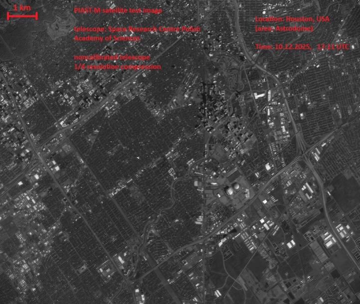 Houston w USA - zdjęcie zrobione z polskiego satelity Piast (fot. WAT)