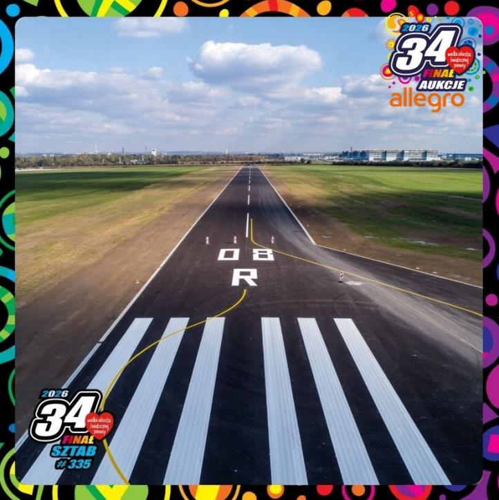 Lot samolotem nad Gliwicami dla WOŚP 2026, fot. allegro